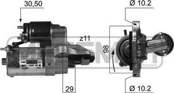 ERA 220370 - Motorino d'avviamento autozon.pro