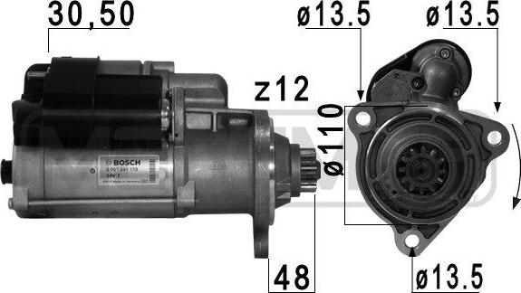 ERA 220749A - Motorino d'avviamento autozon.pro