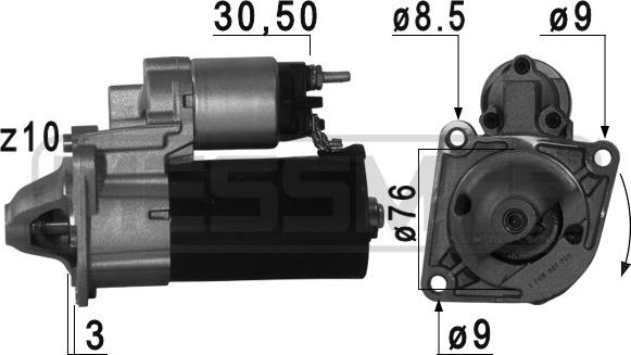 ERA 220756 - Motorino d'avviamento autozon.pro