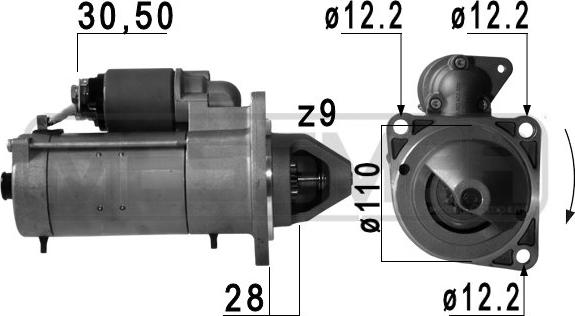 ERA 220750 - Motorino d'avviamento autozon.pro