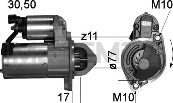 ERA 220778 - Motorino d'avviamento autozon.pro