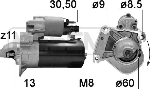 ERA 221041 - Motorino d'avviamento autozon.pro