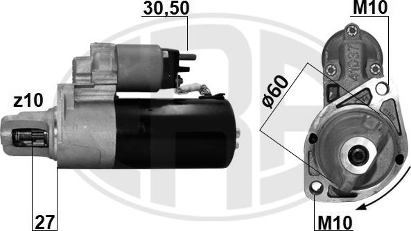 ERA 221043 - Motorino d'avviamento autozon.pro