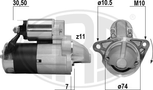 ERA 221060A - Motorino d'avviamento autozon.pro