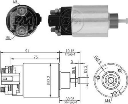 ERA ZM9860 - Elettromagnete, Motore d'avviamento autozon.pro