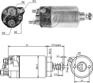 ERA ZM525 - Elettromagnete, Motore d'avviamento autozon.pro