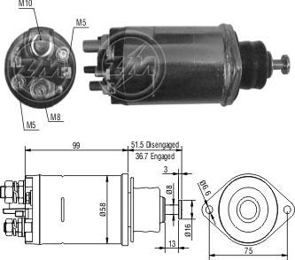 ERA ZM808 - Elettromagnete, Motore d'avviamento autozon.pro