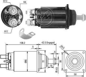 ERA ZM833 - Elettromagnete, Motore d'avviamento autozon.pro