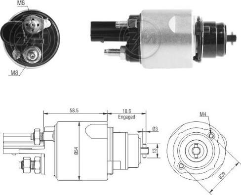 ERA ZM3498 - Elettromagnete, Motore d'avviamento autozon.pro