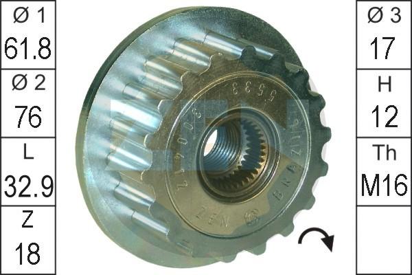 ERA ZN5533 - Puleggia cinghia, Alternatore autozon.pro