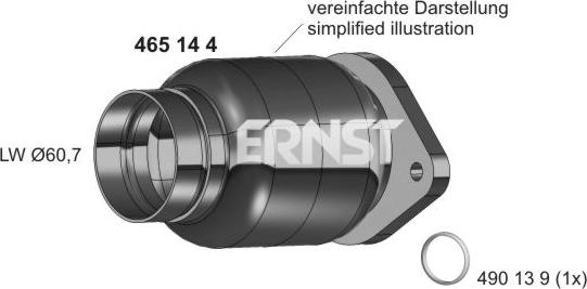 ERNST 465144 - Tubo riparazione, Catalizzatore autozon.pro