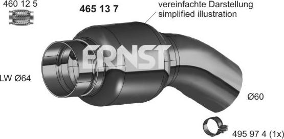 ERNST 465137 - Flessibile, Impianto gas scarico autozon.pro