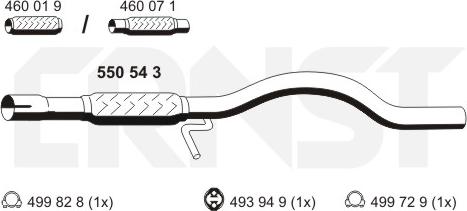 ERNST 550543 - Tubo gas scarico autozon.pro