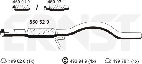 ERNST 550529 - Tubo gas scarico autozon.pro