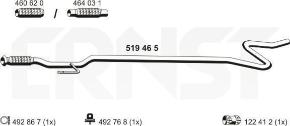 ERNST 519465 - Tubo gas scarico autozon.pro