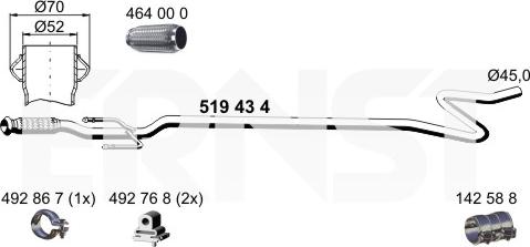 ERNST 519434 - Tubo gas scarico autozon.pro