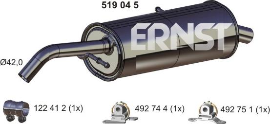 ERNST 519045 - Silenziatore posteriore autozon.pro