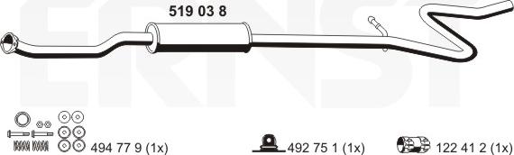 ERNST 519038 - Silenziatore centrale autozon.pro