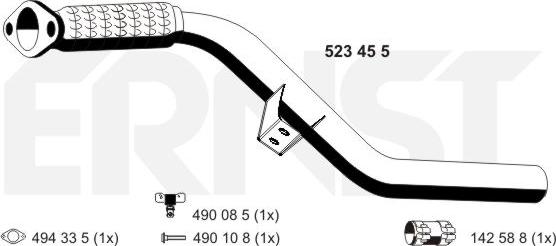 ERNST 523455 - Tubo gas scarico autozon.pro