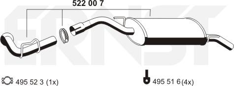 ERNST 522007 - Silenziatore posteriore autozon.pro