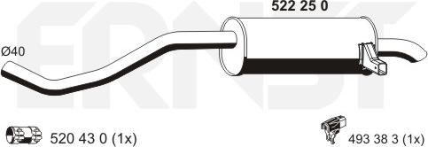 ERNST 522250 - Silenziatore posteriore autozon.pro