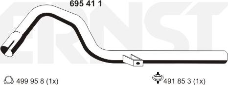 ERNST 695411 - Tubo gas scarico autozon.pro