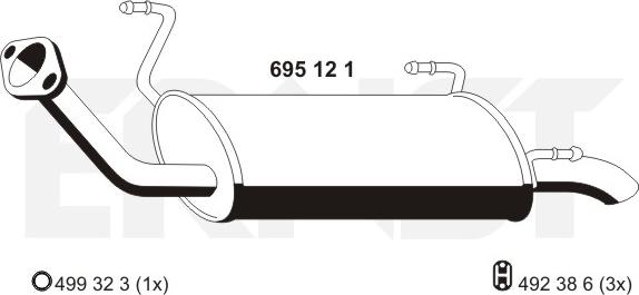 ERNST 695121 - Silenziatore posteriore autozon.pro