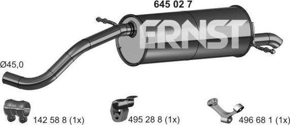 ERNST 645027 - Silenziatore posteriore autozon.pro