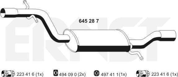 ERNST 645287 - Silenziatore centrale autozon.pro