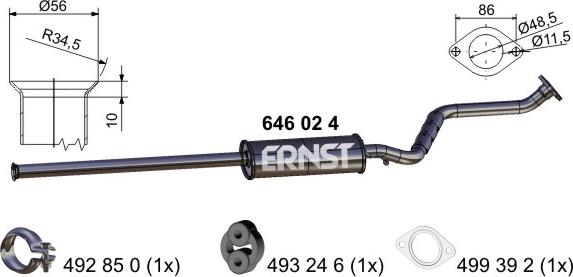 ERNST 646024 - Silenziatore centrale autozon.pro