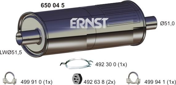 ERNST 650045 - Silenziatore posteriore autozon.pro