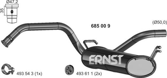 ERNST 685009 - Silenziatore posteriore autozon.pro