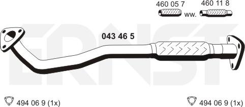 ERNST 043465 - Tubo gas scarico autozon.pro