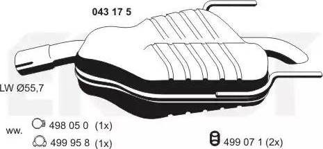 ERNST 043175 - Silenziatore posteriore autozon.pro