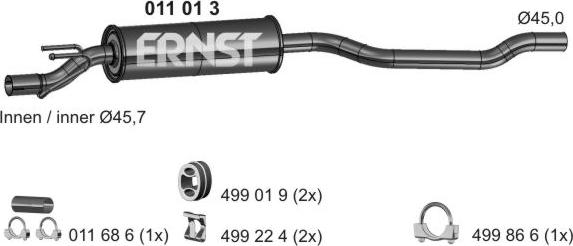 ERNST 011013 - Silenziatore anteriore autozon.pro