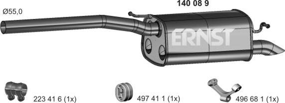 ERNST 140089 - Silenziatore posteriore autozon.pro