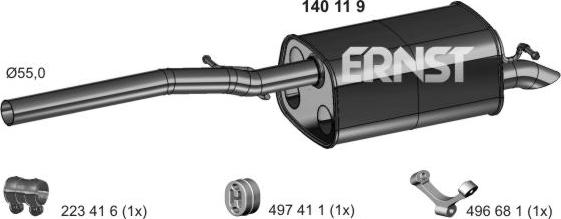 ERNST 140119 - Silenziatore posteriore autozon.pro