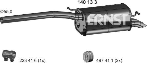 ERNST 140133 - Silenziatore posteriore autozon.pro