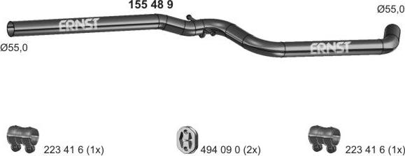 ERNST 155489 - Tubo gas scarico autozon.pro