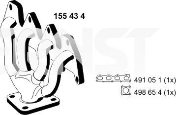 ERNST 155434 - Curva di raccordo, Imp. gas scarico autozon.pro