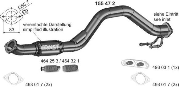 ERNST 155472 - Tubo gas scarico autozon.pro