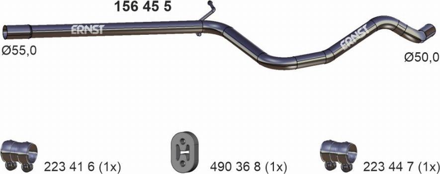 ERNST 156455 - Tubo gas scarico autozon.pro