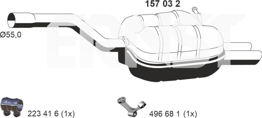 ERNST 157032 - Silenziatore posteriore autozon.pro