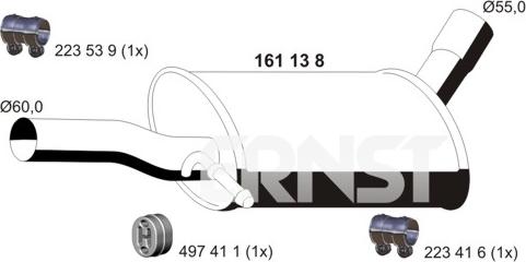 ERNST 161138 - Silenziatore centrale autozon.pro