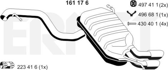 ERNST 161176 - Silenziatore posteriore autozon.pro