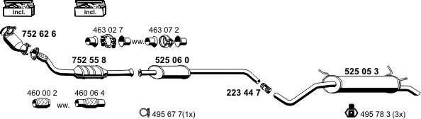 ERNST 100344 - Impianto gas scarico autozon.pro