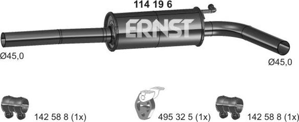 ERNST 114196 - Silenziatore centrale autozon.pro