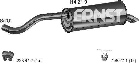 ERNST 114219 - Silenziatore posteriore autozon.pro