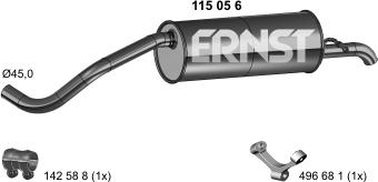 ERNST 115056 - Silenziatore posteriore autozon.pro