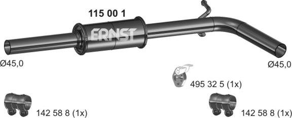 ERNST 115001 - Silenziatore centrale autozon.pro